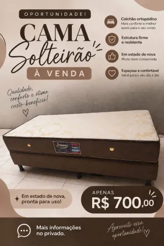 Cama box solteirão