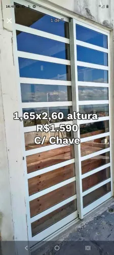 Porta Sacada de Alumínio/Diversas Medidas