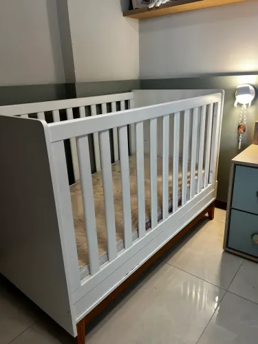 Berço branco americano  + colchão Ortobom
