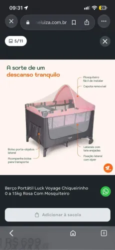 Berço chiqueirinho