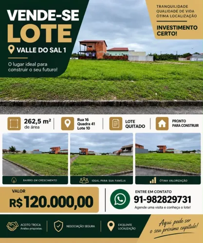Terreno Vale do sal 1 - pronto pra construir !