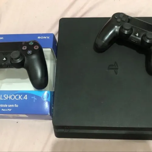 PS4 slim completo com controle