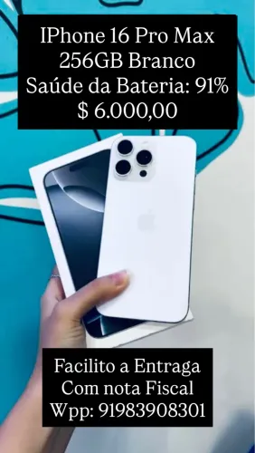 iPhone 16 pro max 256g com nota fiscal