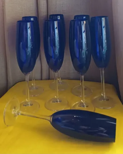 Taças champanha 200 ml Cristal Bhoemia 8 peças