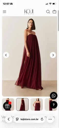 Vestido festa marsala nunca usado