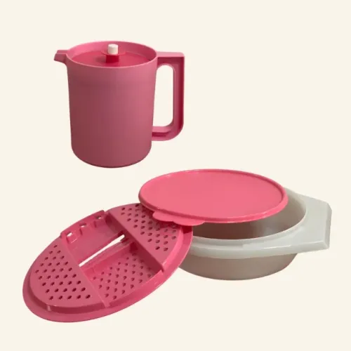 Tupperware Kit 2 peças - Jarra charmosa 1,4L + Prática ralador 2L - Rosa