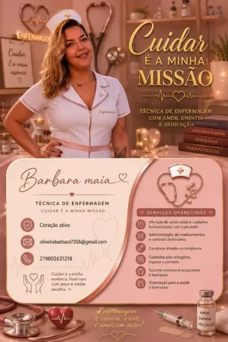 Cuidadora e Técnica de Enfermagem - Plantões e Acompanhamento
