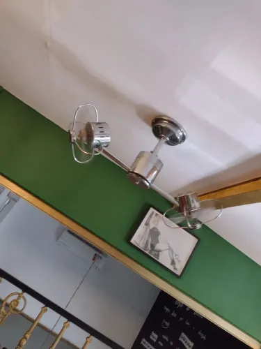Ventilador teto retro cromado