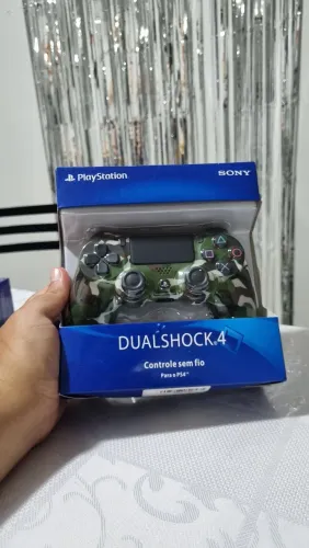 Controle para Ps4/PC/Celular NOVO Acompnhado de Cabo para Carregamento - Camuflado Verde -