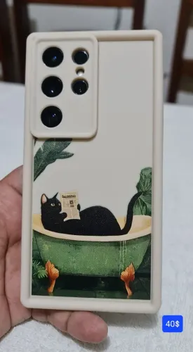 Capinha de celular Samsung S24 Ultra Gato preto