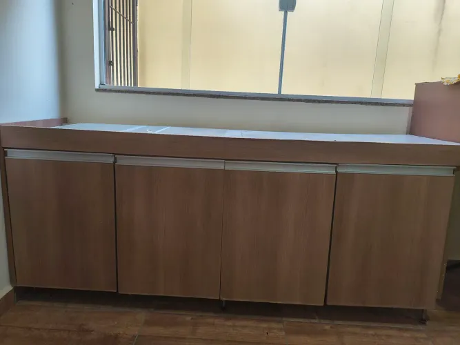 Armário planejado MDF amadeirado