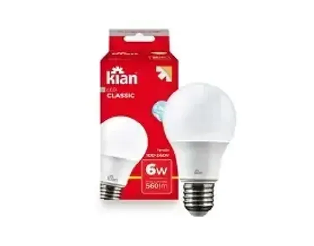 LAMP LED BULBO A 6,0W BIV E-27 6K KIAN (KIT 10 LAMPADAS)