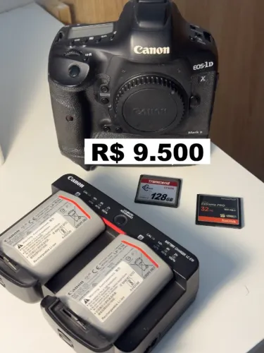 Canon 1DX MKII + 2 baterias + 2 cartoes