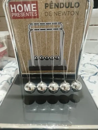 Pêndulo de Newton Enfeite Decoração Mesa escritório executivo e Relaxante 