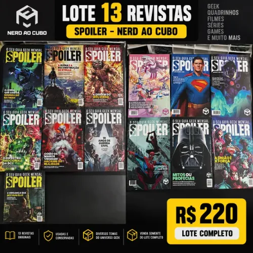 Lote 13 Revistas Spoiler Nerd ao Cubo - Coleção