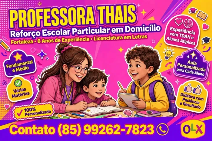 AULA PARTICULAR NA CASA DO ALUNO/REFORÇO ESCOLAR