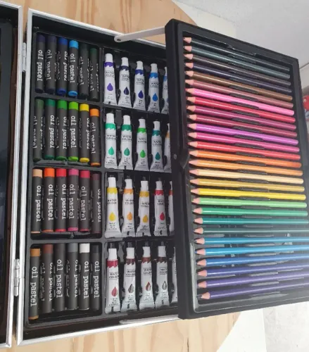 Maleta pintura infantil 145 peças - 2 andares
