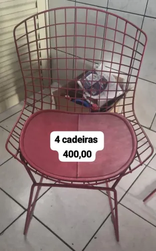 Kit 4 cadeiras metal