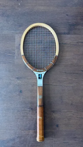 Raquete de Tênis Wilson Chris Evert Vintage de Madeira - Colecionador