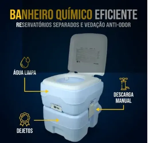 Banheiro Químico Portátil Ecocamp + Trocador Pampa Ntk