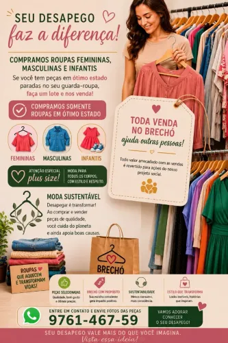 Compramos lotes de roupas em ótimo estado.  Principalmente Plus size.Pagamos por peça! 