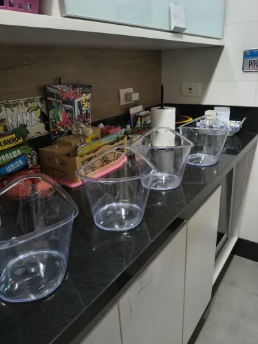 4 baldes de gelo em acrílico transparente 