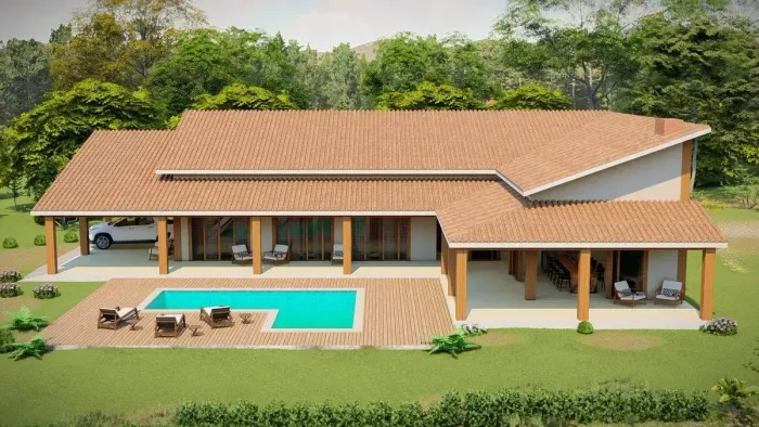 Lote + Casa + Piscina no Condomínio  Construa Sem Dor de Cabeça!
