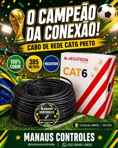 Caixa de Cabo de Rede CAT6 100% cobre 305 metros