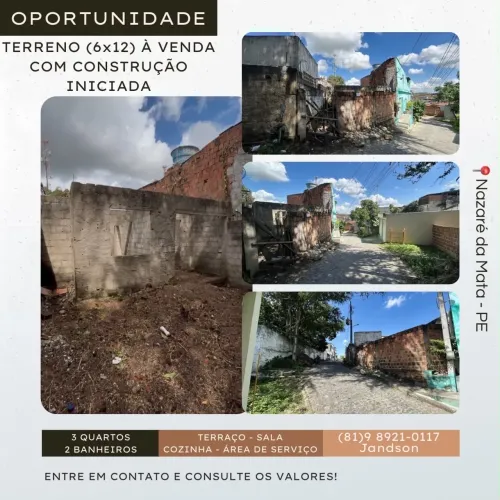 Terreno/ com casa construída