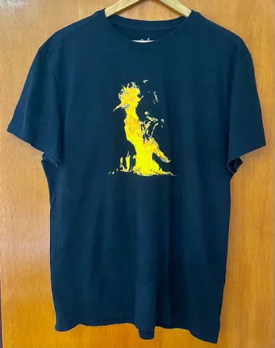 Camiseta Reserva Preta Original Estampa Chamas Tam. G