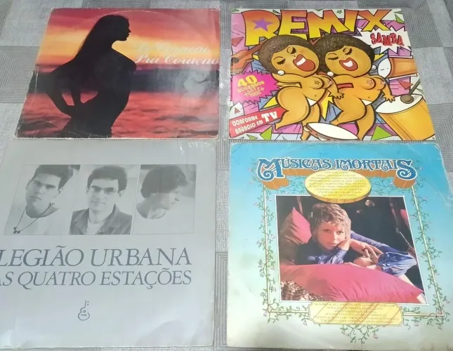 Lote 4 Discos de Vinil