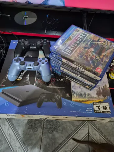 Playstation 4 slim 1tera zerado aceito cartão 