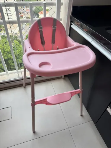 Cadeirinha alimentação Voyage Macaron Rosa