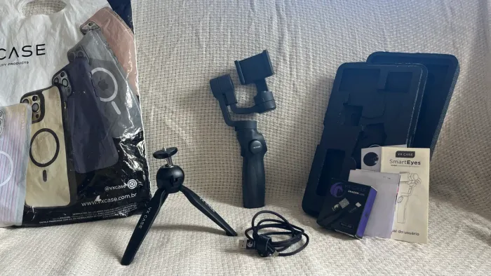 Gimbal VXCASE para celular - Estabilizador de vídeo | Completo | R$ 600