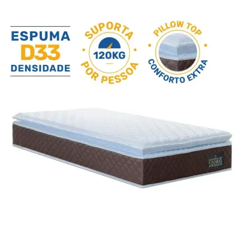 Colchão Solteiro D33 Pillow Top Firme