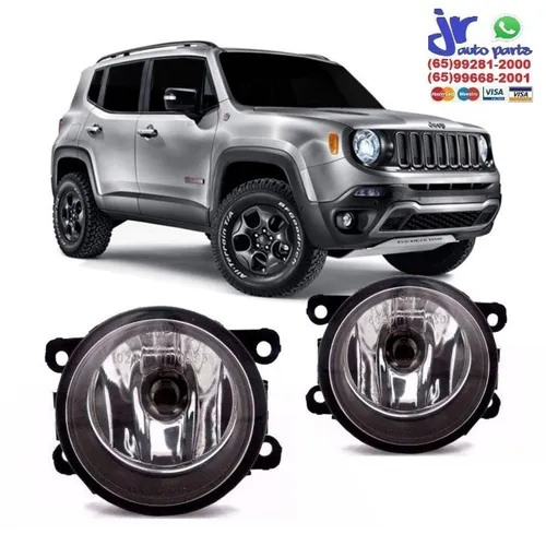 Par Farol Milha Jeep Renegade 2015 2016 2017 2018 2019 2020 Auxiliar Neblina