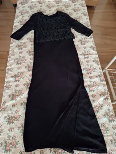 vestido longo de renda gripir e liganete semi novo