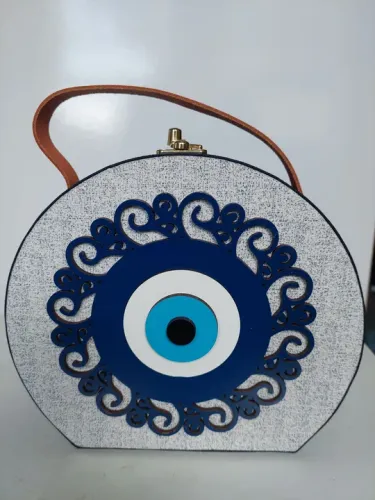 Maleta bolsa olho grego em cartonagem