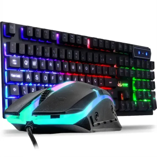 Kit Mouse Iluminado + Teclado RGB + Mouse PAD