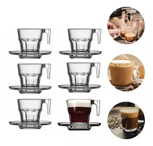 Conjunto Xicara De Cafe Expresso 75,5mmx60mm 80ml 12pçs Vd66