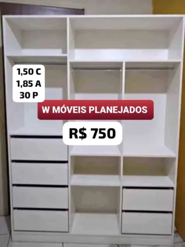 Closet MDF com gavetas, entregamos direto da Fábrica 