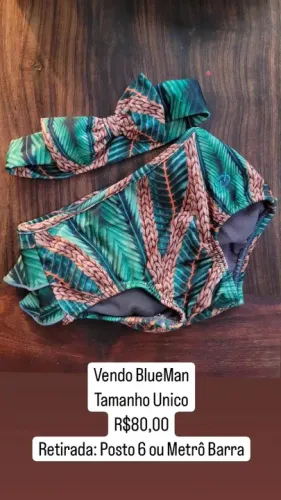 Biquíni Blue Man Infantil Bebê 