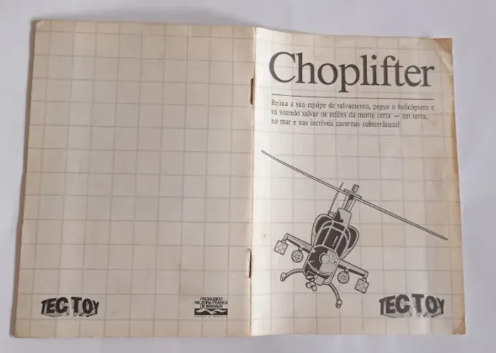 Manual Do Jogo Choplifter Master System Tec Toy