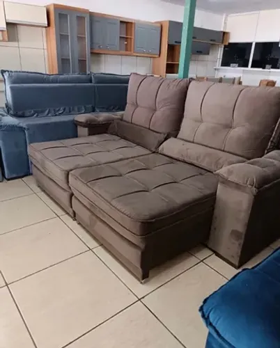 Sofa retratril reclinavel /molas ensacadas marrom