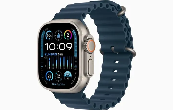 Apple Watch Ultra 2 Gps + Cellular Caixa De Titânio 49 Mm Pulseira Oceano Azul