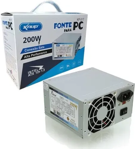 (NOVO) Fonte Para PC 200w Knup KP-517