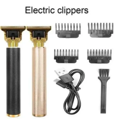Máquina profissional de cortar cabelo e barba recarregável via USB sem fio elétrico