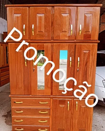 Guarda - roupa casal madeira maciça - novo