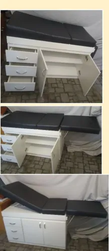 MÓVEL DE MADEIRA PARA CLÍNICA DE ESTÉTICA E MASSAGEM COM GABINETE NOVO 