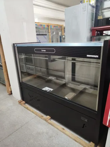 Balcão Tendal 1,50M 1 pista Vd Reto Preto Termisa